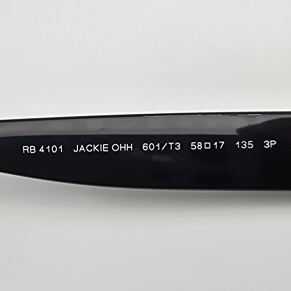 Ray-Ban RB4101 601/T3 Jackie Ohh Black Frame Polarized Grey Lens Sunglasses 58mm - Picture 7 of 16